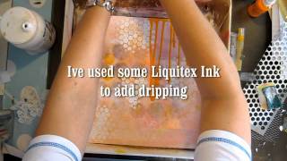 make your own colourwash background with gesso and mists
