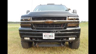 02 Silverado Dually Custom Smoked LED HID Lights Install "Darth Dually"