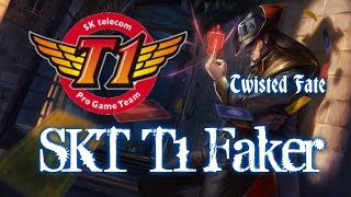SKT T1 Faker TWISTED FATE vs Draven Mid Lane - League of Legends Ranked Korean