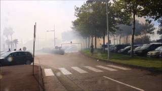 French wildfire emergency vehicles responding