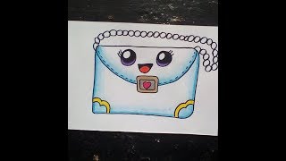 KAWAII РИСУНКИ |   КАК НАРИСОВАТЬ  СУМКУ   -    HOW TO DRAW A BAG Как нарисовать милые рисунки