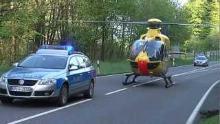 EC 135 RTH Christoph 23 auf der L 288 bei Westerburg