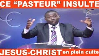 Le pasteur escroc Amazou (ABMCI) insulte JESUS-CHRIST en plein culte