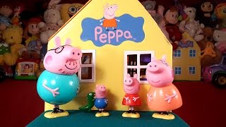 Новый домик Свинки Пеппы мультик из игрушек + обзор на русском