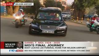 Moi's body arrives at Wilson Airport || #MoiBurial