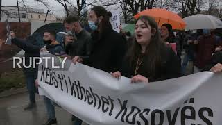 Protesters take to Pristina streets to condemn blackouts amid energy crisis in Kosovo