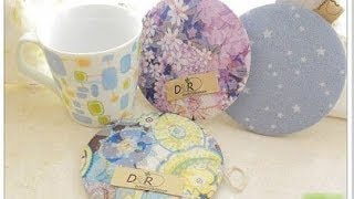 Подставка под кружку из CD дисков
