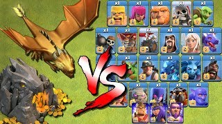 ALL TROOPS vs MEGA DRAGON "Clash of Clans" - Dragon's Lair vs All Troops | CoC New Troops Update!