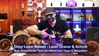 [Ortur Laser Master 15W] verschiedene Materialien mit dem Laser bearbeiten [Review & Tutorial][HD]