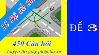 Mẹo học ĐỀ số 3 Lý thuyết thi bằng lái xe Ô tô hạng B2