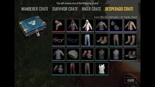 Opening Crate desperado opening and biker crate(+200$profit) x84crates! PLAYERUNKNOWNS BATTLEGROUNDS