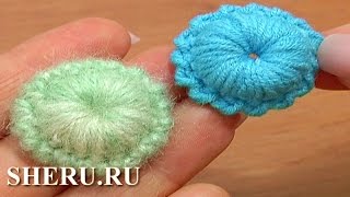 Crochet Button Pattern Урок 7 Вязание отдельного элемента в виде ягодки