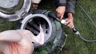 Самодельная перощипальная машина из стиральной машины автомат. Plucker machine hand made