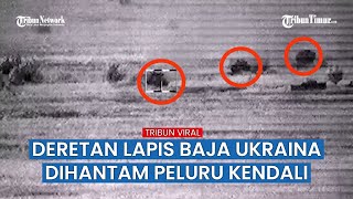 Deretan Kendaraan Lapis Baja Ukraina Dihantam Peluru Kendali Rusia di Donetsk Selatan