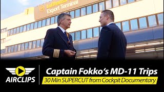 MUST SEE! 4 FULL MD 11F COCKPIT FLIGHTS: PREVIEW COMPILATION, Lufthansa Cargo, full ATC! [AirClips]