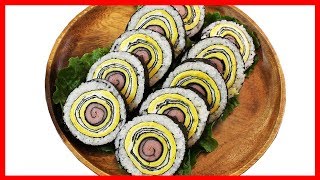 햄 계란말이 김밥 만들기 :: Making ham eggroll kimbap
