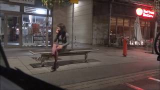 Crossdresser go out in night
