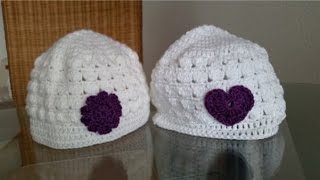Kindermütze häkeln mit Muschelmuster für Babys und Kinder