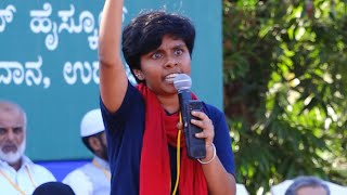 SPEECH BY AMOOLYA LEONA | OPPOSING NRC, CAA & NPR | LIVE VIDEO FROM UDUPI | 2020 HD