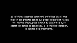 DÉCIMO SEXTO DÍA DE AYUNO. ACADÉMICOS EN RIESGO LIBERTAD ACADÉMICA