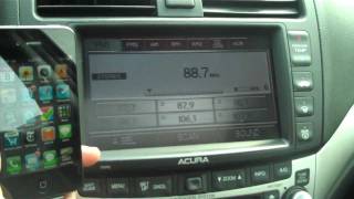 Livio Car Internet Radio Application installed in 2007 Acura TSX factory stereo