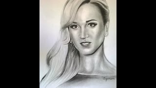 Drawing/Портрет/Ольга Бузова/Техника Сухая кисть