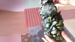 Mixed-media Altered Bottle||Бутылка №1 "На дне морском" (обзор)