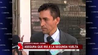 Miguel Cadima asegura que fue el segundo más votado e irá a segunda vuelta
