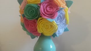 DIY Яркий весенний Букет с розами из кухонных салфеток фрекен бок / Vase with roses of kitchen wipes