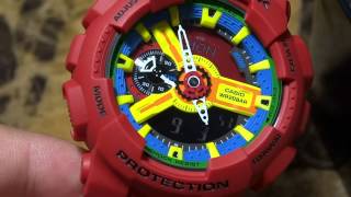 CASIO G-SHOCK REVIEW AND UNBOXING GA-110FC-1DR " HYPER COLORS"