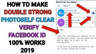 How To Make Double Strong Verify Facebook Id 2019 | Create Photoself Clear Very Fb id 2019