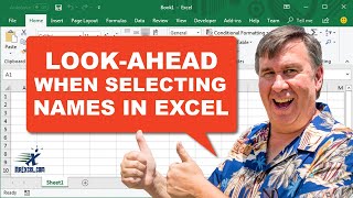 Look Ahead Selecting Names From List in Excel - 2380