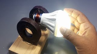 free energy generator for light bulbs 220v using magnet | experiment science projects