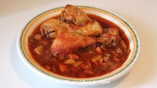 Receta muslitos de pollo en salsa de tomate