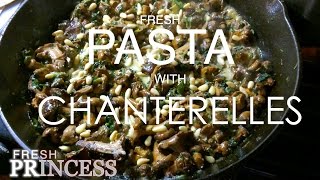 Chanterelles with Homemade Pasta: Camper Cooking  |  Fresh P