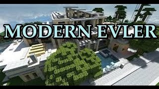 minecraft modern evler bölüm 1 blok koyma çabam
