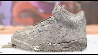 Cleaning The Dirtiest Jordan's Ever! $600 2001 Black Cement 3's Back To NEW!