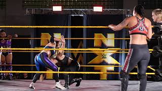 Shayna Baszler , Marina Shafir & Jessamyn Duke vs Mia Yim , Karen Q , and Rachael Evers