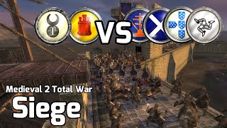 Medieval 2 Total War Online Battle #189 (2v4 Siege) - A bitter Fight!