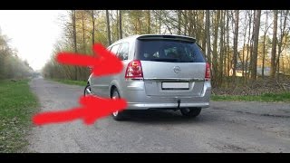 Opel Zafira. Снимаем фару, лючек, бампер.