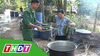 Gói 550 đòn bánh tét tặng chiến sĩ biên phòng | THDT