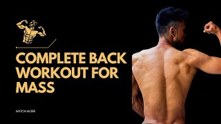 Complete Back Workout for Mass