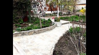 Благоустраиваем территорию. Дорожка из камня.