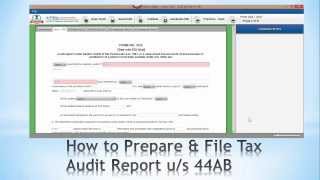 How to Prepare & File Tax Audit Report under Section 44AB Step -1 (India)