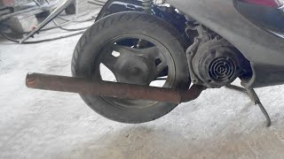 Чистка глушителя скутера