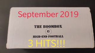 September 2019 BoomBox High End Football Subscription box w/ Hits!!!!