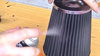 HOW TO CLEAN+REOIL K&N AIR FILTER QUICK+DETAIL| RECHARGE COLD INTAKE |COTTON CLEANING+OILING SERVICE