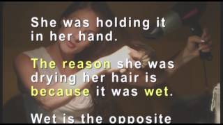 Drying her hair
