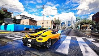 ► GTA 5 Ultra Realistic Graphics - ✪ REDUX - Super Cars Gameplay! -4k