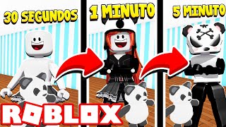 ME VISTO de OSO PANDA en 30 SEGUNDOS, 1 MINUTO y 5 MINUTOS CHALLENGE en ADOPT ME de ROBLOX